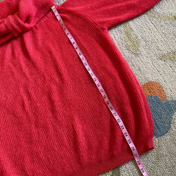 Lil pour l'Autre I Vintage Tricot Coral Red Mohair Sweater - Picture 6 of 16